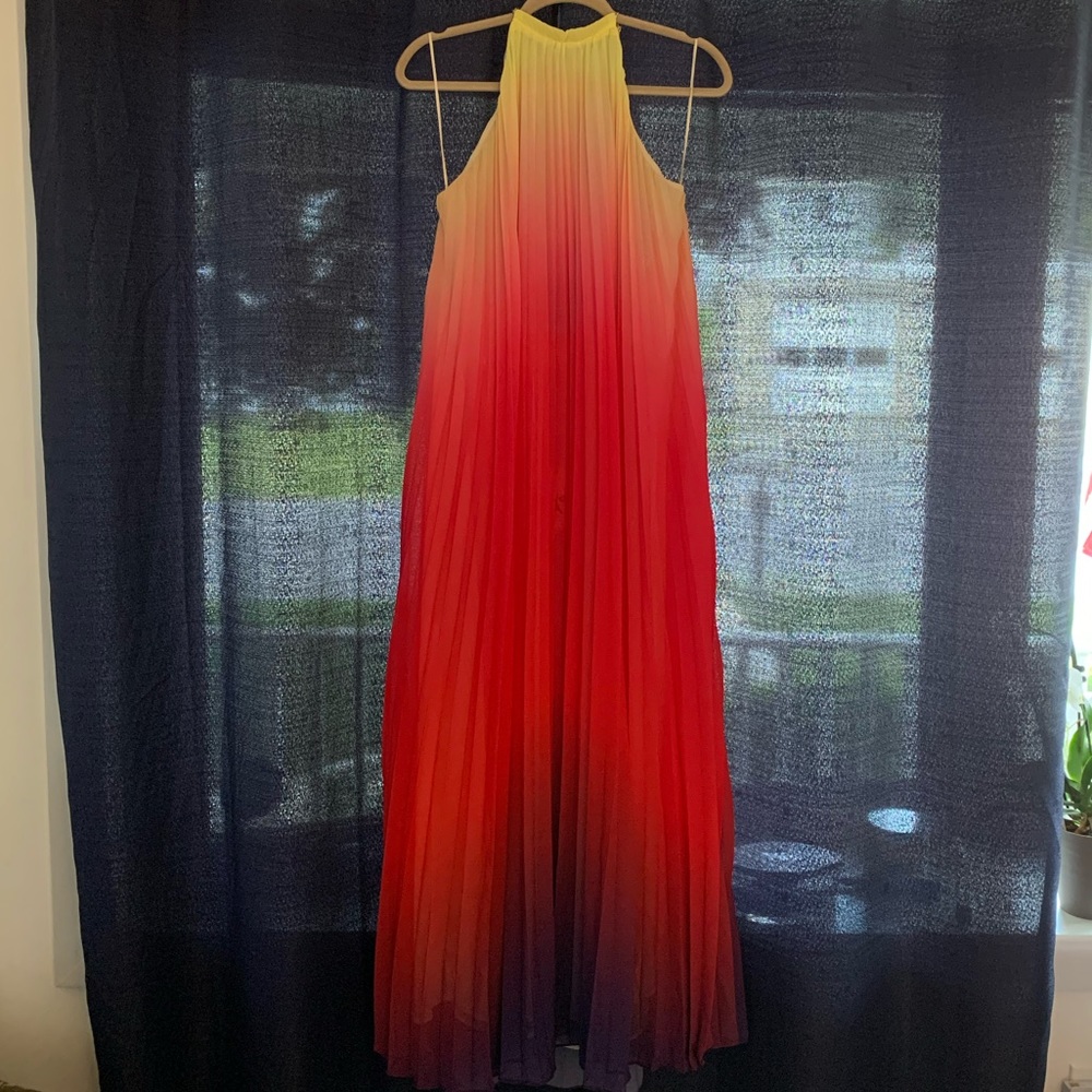 Ombré Halter Maxi Dress